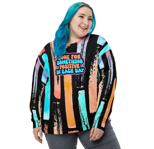 All-Over Print Recycled Polyester Unisex Sweatshirt | Plus Size