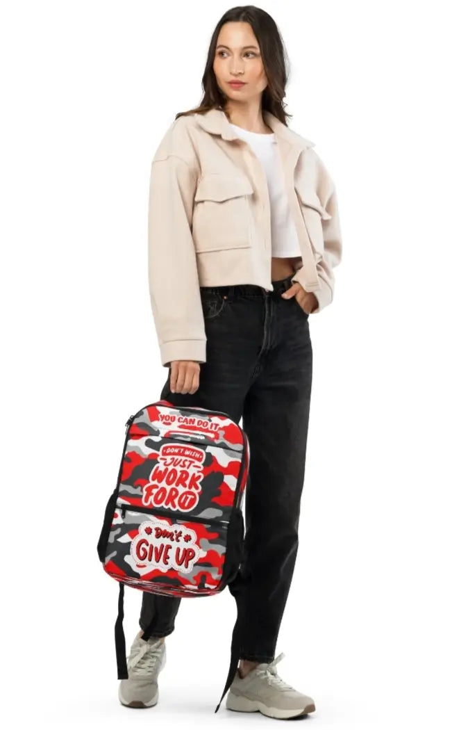 Bright Camo Print Unisex Backpack – 100% Polyester