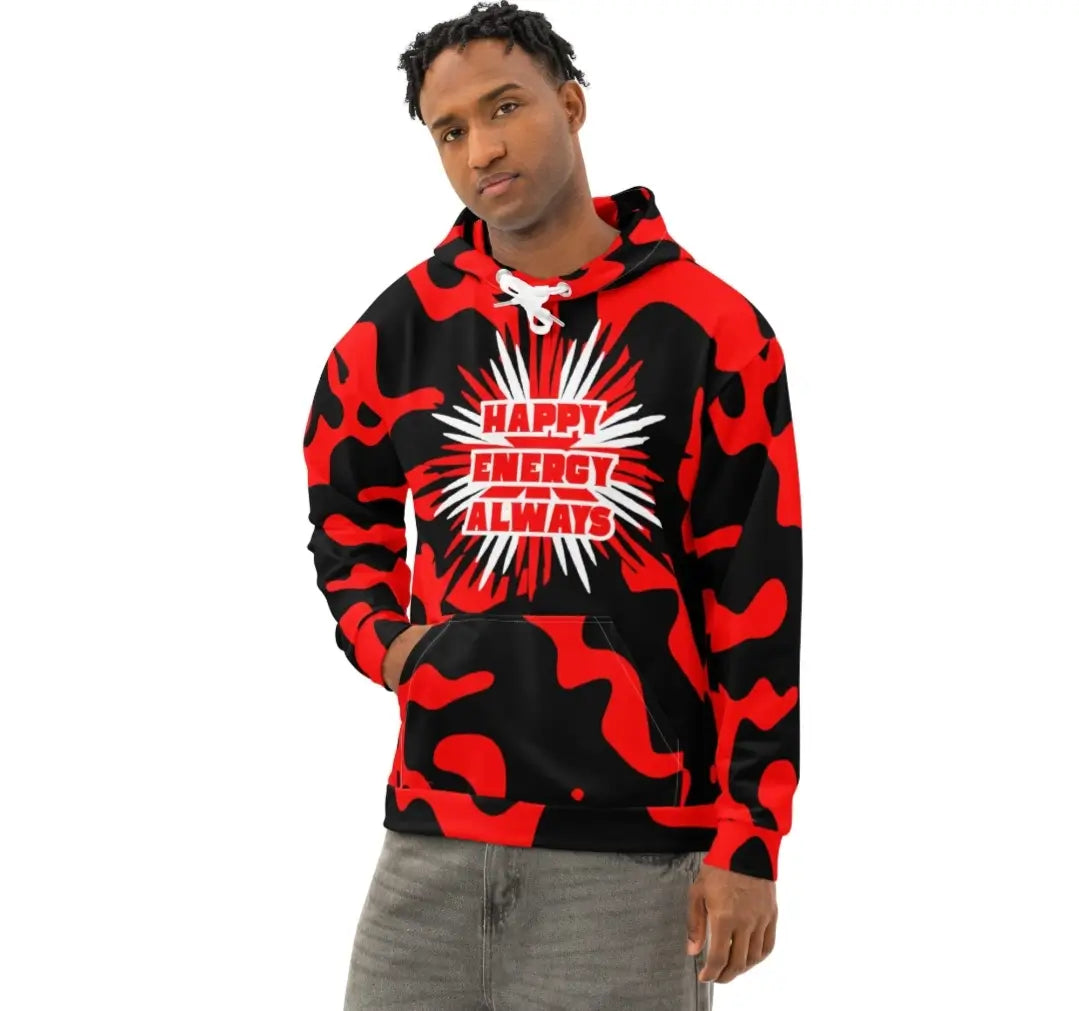 Premium Soft Cotton All-Over Print Hoodie – Unisex Plus Size