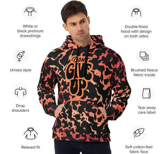 Unisex All Over Print Polyester Hoodie | Sizes XS–6XL