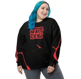Plus Size All-Over Print Recycled Polyester Unisex Sweatshirt