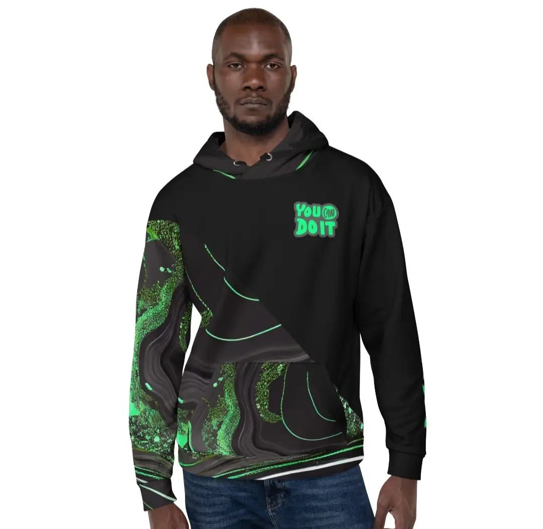 All-Over Print Recycled Plus Size Unisex Hoodie 2XS–6XL