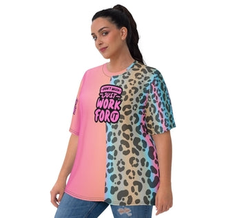 All-Over Print Women's Polyester Crew Neck T-Shirt XS-2XL