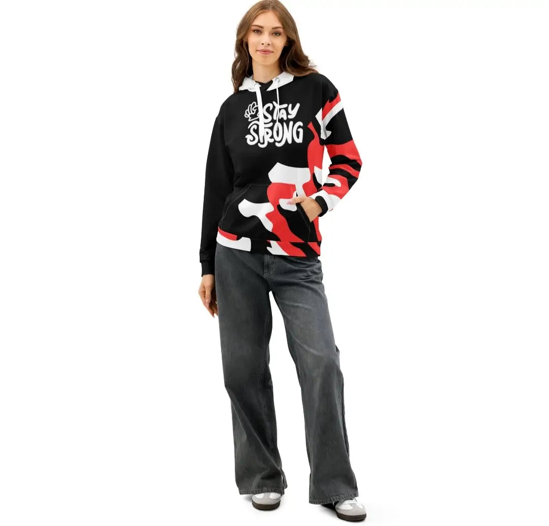 All-Over Print Unisex Cotton Hoodie Plus Size 2XS-6XL