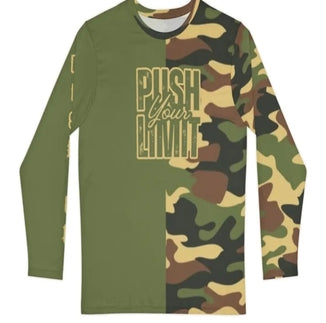 Plus Size All-Over Print Men’s Polyester Long Sleeve Shirt S-4XL