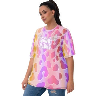 Women's Stylish All-Over Print Crew Neck Graphic T-Shirt XS-2XL
