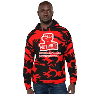 Unisex All-Over Print Motivational Recycled Fleece Hoodie 2XS-6XL