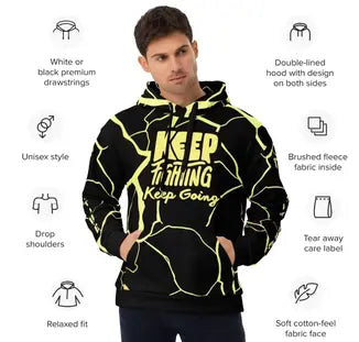 Unisex Recycled Polyester All Over Print Hoodie 2XS-6XL
