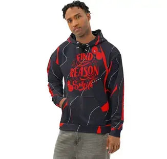 Plus Size All-Over Print Cotton Hoodie 2XS-6XL Oversized Unisex