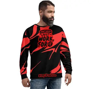 Plus Size All-Over Print Recycled Polyester Unisex Sweatshirt