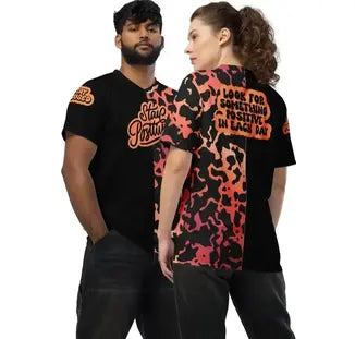 Plus Size Sports Jersey Recycled Polyester Breathable V Neck tee