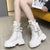 Women’s Platform Martin Boots | Padded Mid-Calf Height Boost