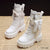 Women’s Platform Martin Boots | Padded Mid-Calf Height Boost